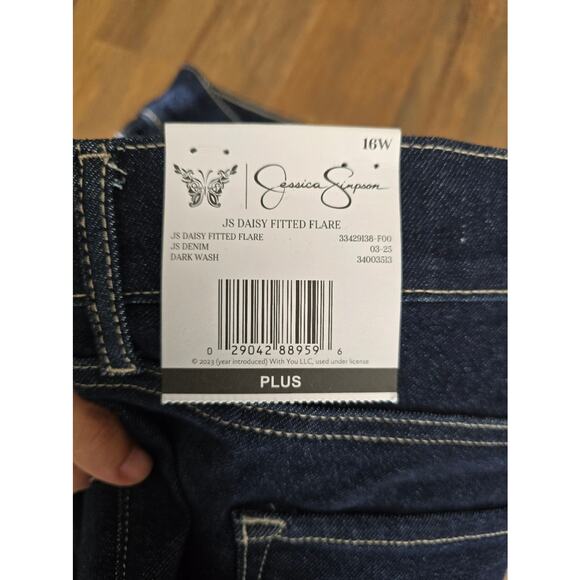 Jessica Simpson Women's Plus Daisy Fitted Flare Jeans, Size 16W - Picture 8 of 8